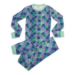 Hanna Andersson Cozy Purple and Green Mermaid Pajama Set 14